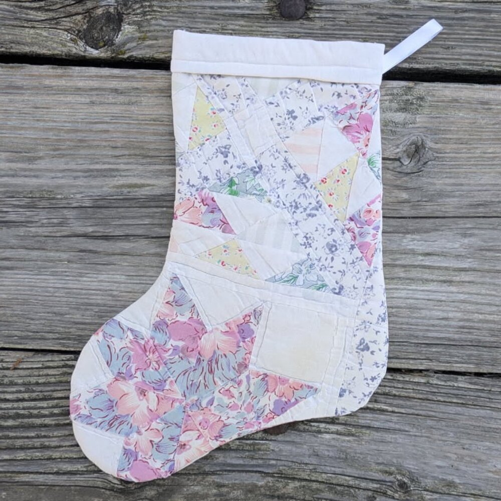 Christmas Stocking Multi Colored Patchwork